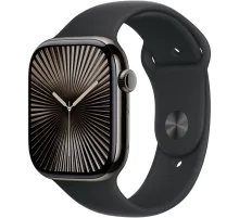 Apple Watch Series 10 46ММ, Jet Black Aluminium Case with Black Sport Band - S/M [MWWP3LW/A]