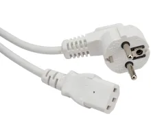 Шнур питания Lanmaster LAN-PP13/SHA-1.0-WH C13-Schuko проводник.:3x0.75мм2 1м 220В 10А белый