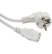 Шнур питания Lanmaster LAN-PP13/SHA-1.0-WH C13-Schuko проводник.:3x0.75мм2 1м 220В 10А белый