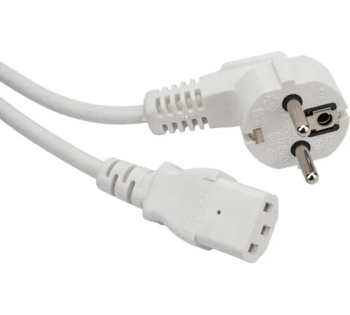 Шнур питания Lanmaster LAN-PP13/SHA-1.0-WH C13-Schuko проводник.:3x0.75мм2 1м 220В 10А белый