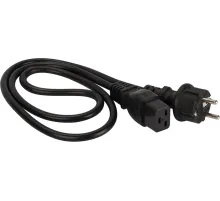 Шнур питания Lanmaster LAN-PP19/SH-0.5-BK C19-Schuko проводник.:3x1.5мм2 0.5м 220В 16А черный