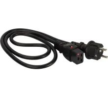 Шнур питания Lanmaster LAN-PP19L/SH-5.0-BK C19-Schuko проводник.:3x1.5мм2 5м 220В 16А черный