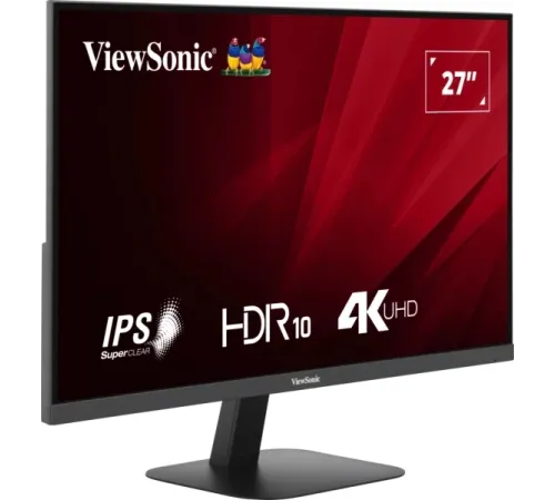 Монитор ViewSonic 27" VA2708-4K-HD черный IPS LED 4ms 16:9 HDMI матовая HAS Piv 1200:1 250cd 178гр/178гр 3840x2160 60Hz DP UHD 6.1кг