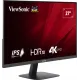 Монитор ViewSonic 27" VA2708-4K-HD черный IPS LED 4ms 16:9 HDMI матовая HAS Piv 1200:1 250cd 178гр/178гр 3840x2160 60Hz DP UHD 6.1кг
