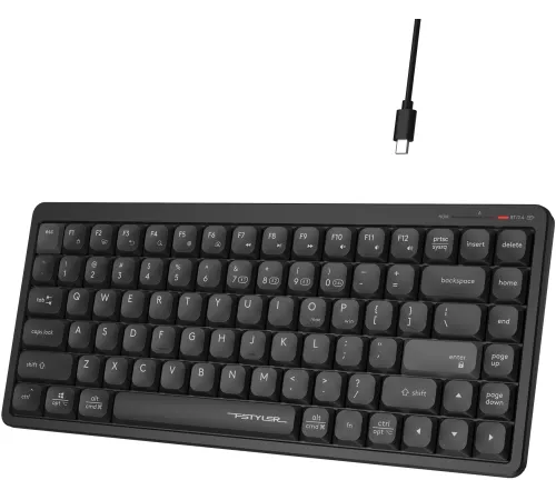 Клавиатура A4Tech Fstyler FBX53C черный USB беспроводная BT/Radio slim Multimedia (FBX53C) Клавиатура A4Tech Fstyler FBX53C черный USB беспроводная BT/Radio slim Multimedia (FBX53C)