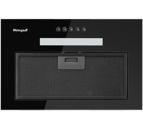 Вытяжка встраиваемая Weissgauff Aura 450 черный управление: кнопочное (1 мотор) Вытяжка встраиваемая Weissgauff Aura 450 черный управление: кнопочное (1 мотор)