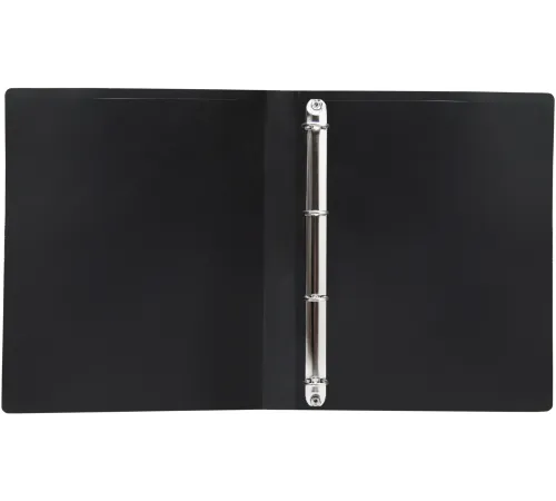Папка на 4-х кольцах Silwerhof Eco SE-0420/4RBLK A4 пластик 0.5мм черный Папка на 4-х кольцах Silwerhof Eco SE-0420/4RBLK A4 пластик 0.5мм черный