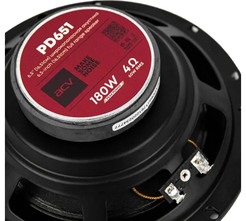 Колонки автомобильные ACV PD-651 BEATS (без решетки) 180Вт 88дБ 4Ом 16см (6.5дюйм) (ком.:2кол.) коаксиальные однополосные Колонки автомобильные ACV PD-651 BEATS (без решетки) 180Вт 88дБ 4Ом 16см (6.5дюйм) (ком.:2кол.) коаксиальные однополосные