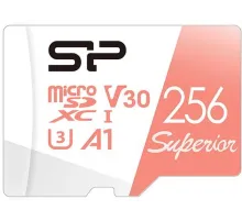 Флеш карта microSD 256GB Silicon Power Superior A1 microSDXC Class 10 UHS-I U3 100/80 Mb/s