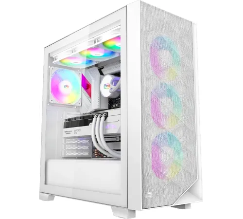 Корпус PcCooler C3D510 WH ARGB белый без БП ATX 3x120mm 2xUSB3.0 1xUSB3.1 audio bott PSU