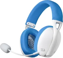 Беспроводная игровая гарнитура REDRAGON IRE PRO бело-синяя (USB, 2.4G, Bluetooth, 40 мм, 400 мАч)