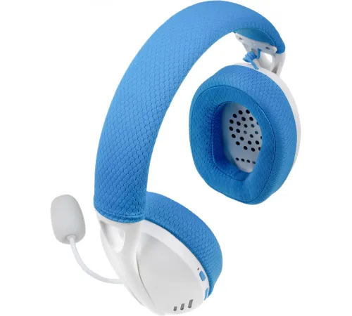 Беспроводная игровая гарнитура REDRAGON IRE PRO бело-синяя (USB, 2.4G, Bluetooth, 40 мм, 400 мАч)