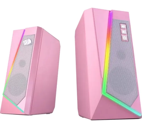 Акустическая система 2.0 REDRAGON 71776 Anvil, 5 Вт, RGB, USB+3.5мм розовый