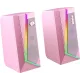 Акустическая система 2.0 REDRAGON 71776 Anvil, 5 Вт, RGB, USB+3.5мм розовый