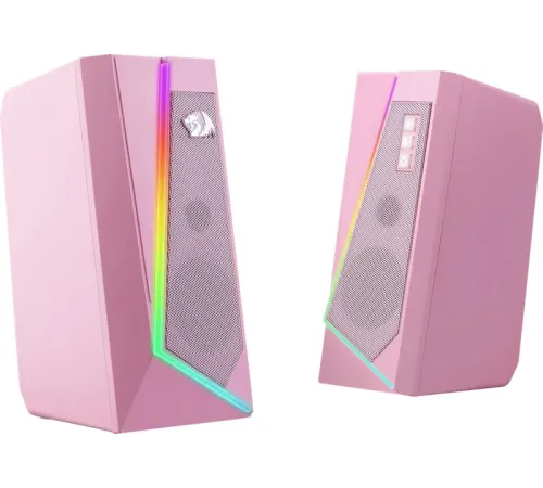 Акустическая система 2.0 REDRAGON 71776 Anvil, 5 Вт, RGB, USB+3.5мм розовый