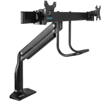 Кронштейн для мониторов Kromax OFFICE-20 черный 17"-35" макс.10кг настольный поворот и наклон