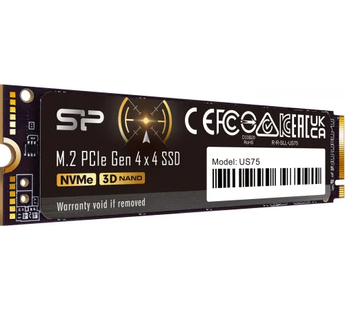 Накопитель SSD Silicon Power PCIe 4.0 x4 4TB SP04KGBP44US7505 US75 M.2 2280 Накопитель SSD Silicon Power PCIe 4.0 x4 4TB SP04KGBP44US7505 US75 M.2 2280