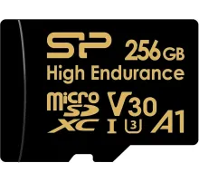 Флеш карта microSD 256GB Silicon Power  microSDHC Class 10 UHS-I A1 V30 U3 (SD адаптер) 100MB/s