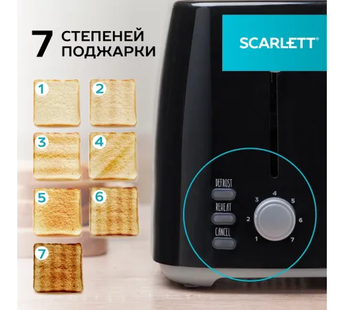 Тостер Scarlett SC-TM11068 800Вт черный