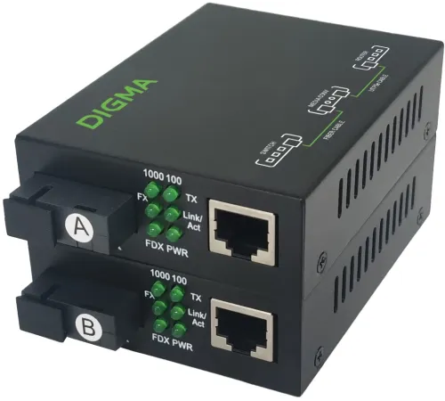 Медиаконвертер Digma DMC-1G53-20BL