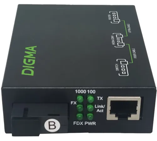 Медиаконвертер Digma DMC-1G53-20BL
