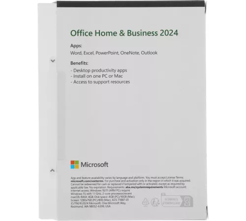 Офисное приложение Microsoft Office Home and Business 2024 English Medialess (EP2-06638)