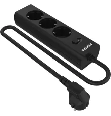 Сетевой фильтр Philips CHP2135BB/51 3м (3 розетки) черный (коробка)
