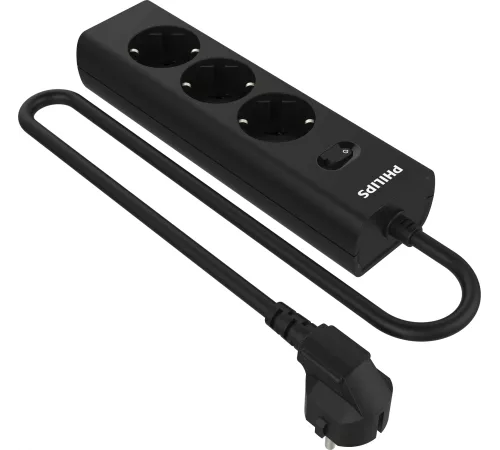 Сетевой фильтр Philips CHP2135BB/51 3м (3 розетки) черный (коробка)