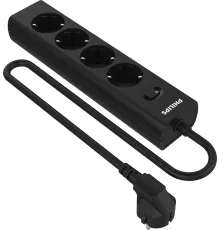 Сетевой фильтр Philips CHP2145BB/51 3м (4 розетки) черный (коробка)