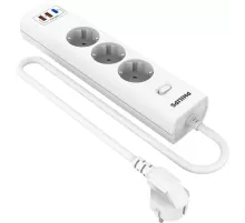 Сетевой фильтр Philips CHP4336WA/51 2м (3 розетки) белый (коробка)