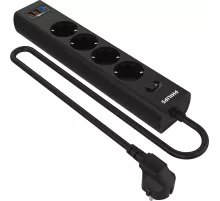 Сетевой фильтр Philips CHP8246BB/51 3м (4 розетки) черный (коробка)
