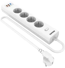 Сетевой фильтр Philips CHP8246WA/51 2м (4 розетки) белый (коробка)