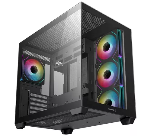 Корпус Deepcool CG530 4F черный без БП ATX 2x120mm 2x140mm 2xUSB2.0 1xUSB3.0 audio bott PSU