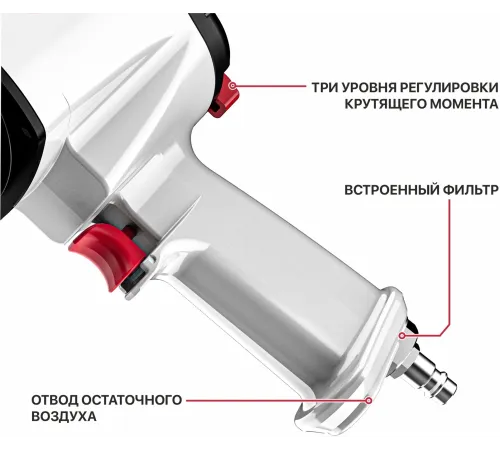 Гайковерт P.I.T. PAW1300-A аккум. патрон:квад.3/4"