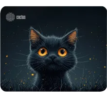 Коврик для мыши Cactus Black Cat 250x200x3мм (CS-MPC-D09S)