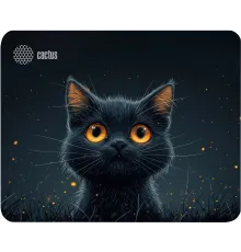Коврик для мыши Cactus Black Cat 250x200x3мм (CS-MPC-D09S)