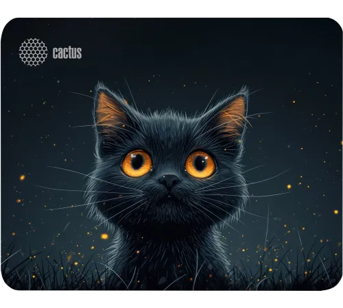 Коврик для мыши Cactus Black Cat 250x200x3мм (CS-MPC-D09S) Коврик для мыши Cactus Black Cat 250x200x3мм (CS-MPC-D09S)
