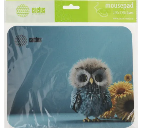 Коврик для мыши Cactus Owl blue 220x180x2мм (CS-MPC-P07XS) Коврик для мыши Cactus Owl blue 220x180x2мм (CS-MPC-P07XS)