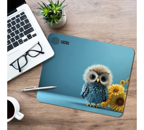 Коврик для мыши Cactus Owl blue 220x180x2мм (CS-MPC-P07XS) Коврик для мыши Cactus Owl blue 220x180x2мм (CS-MPC-P07XS)