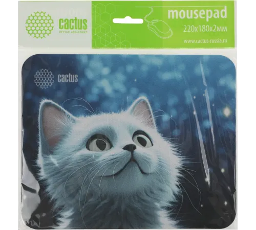 Коврик для мыши Cactus White Cat 220x180x2мм (CS-MPC-P06XS) Коврик для мыши Cactus White Cat 220x180x2мм (CS-MPC-P06XS)
