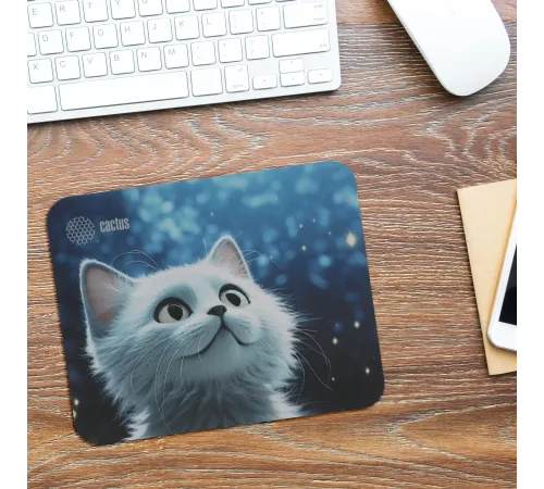 Коврик для мыши Cactus White Cat 220x180x2мм (CS-MPC-P06XS) Коврик для мыши Cactus White Cat 220x180x2мм (CS-MPC-P06XS)