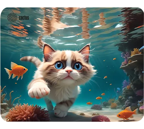 Коврик для мыши Cactus Fish Cat 300x250x3мм (CS-MPC-D15M) Коврик для мыши Cactus Fish Cat 300x250x3мм (CS-MPC-D15M)