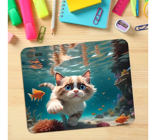 Коврик для мыши Cactus Fish Cat 300x250x3мм (CS-MPC-D15M) Коврик для мыши Cactus Fish Cat 300x250x3мм (CS-MPC-D15M)