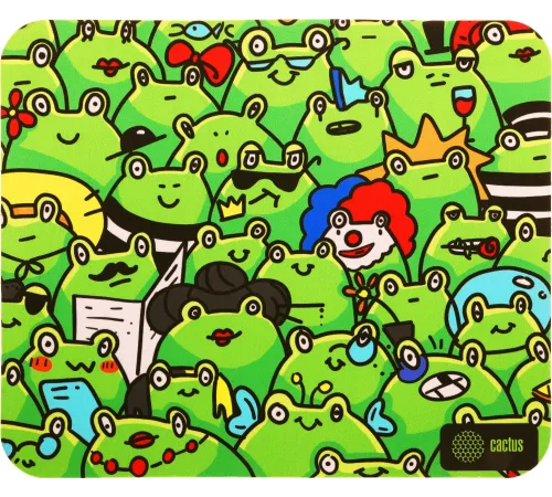 Коврик для мыши Cactus Frogs 300x250x3мм (CS-MPC-D09M) Коврик для мыши Cactus Frogs 300x250x3мм (CS-MPC-D09M)