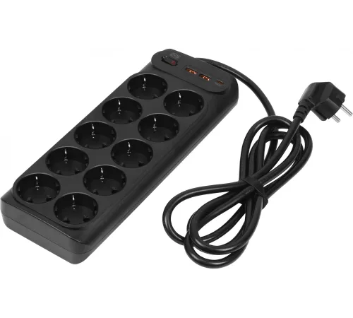 Сетевой фильтр-удлинитель PowerCom SP-10 USB2A1CB 3.0M