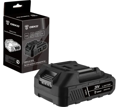 Батарея аккумуляторная Deko UNV2.0 STD 20В (063-4492) Батарея аккумуляторная Deko UNV2.0 STD 20В (063-4492)