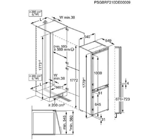 Холодильник AEG OSC6N181ES 2-хкамерн. белый