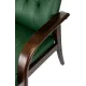 Кресло Бюрократ T-9928WALNUT-CF зеленый кожа на ножках дерево