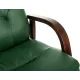Кресло Бюрократ T-9928WALNUT-CF зеленый кожа на ножках дерево