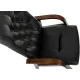 Кресло Бюрократ T-9928WALNUT-CF черный кожа на ножках дерево